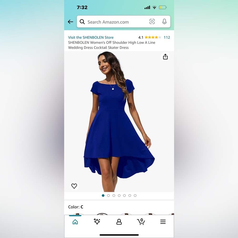 blue short sleeve dress